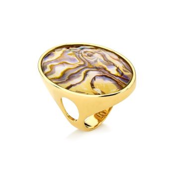 Conjunto Brilhato Pedras Naturais Brasileiras — Folheado a Ouro