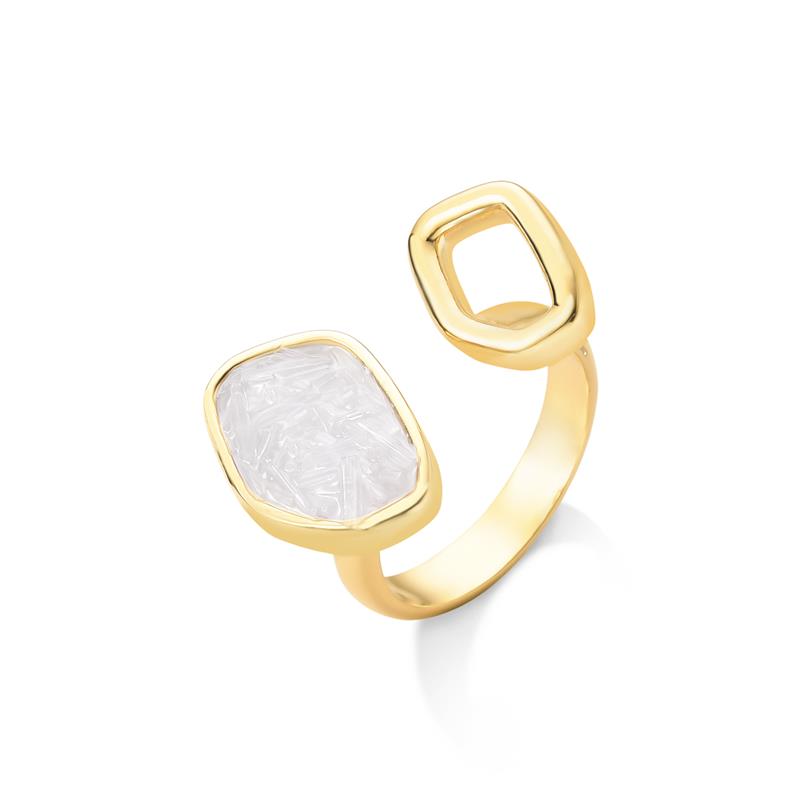 ANEL FOLHEADO A OURO