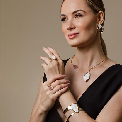 ANEL FOLHEADO A OURO