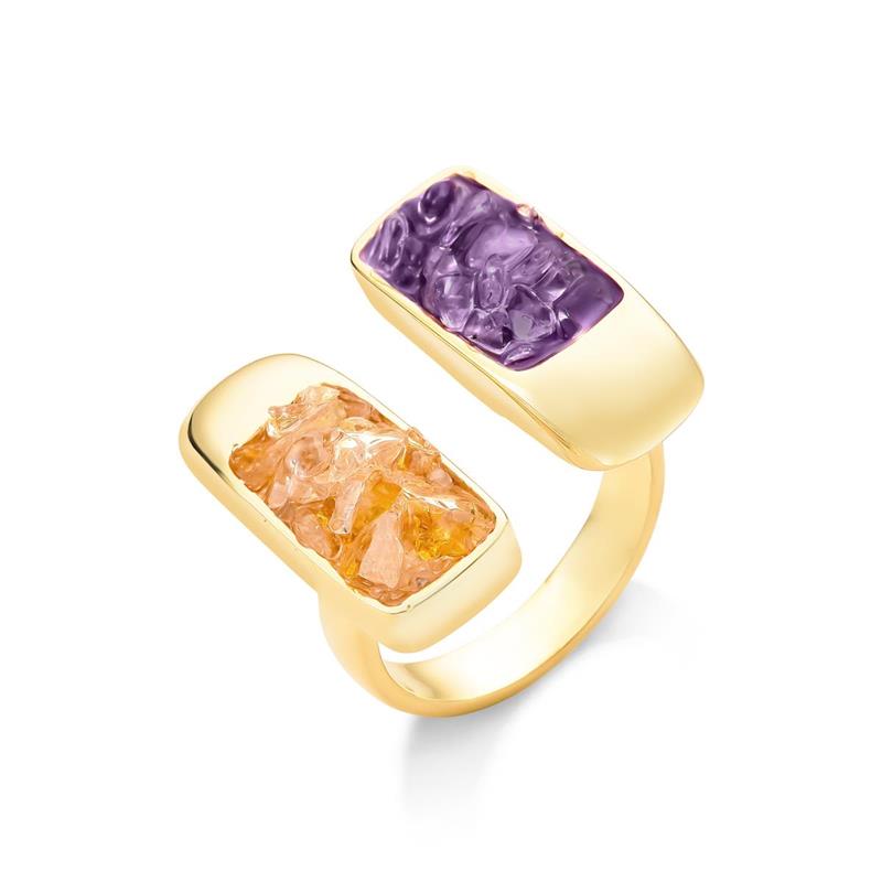 ANEL FOLHEADO A OURO