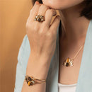 ANEL FOLHEADO A OURO