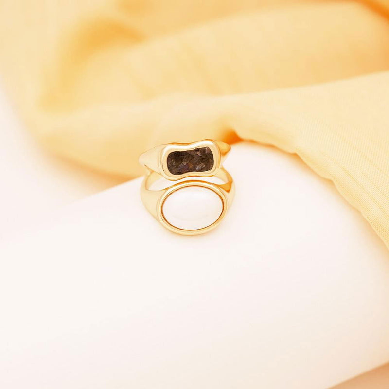 ANEL FOLHEADO A OURO