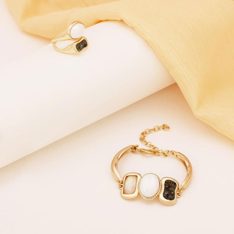 ANEL FOLHEADO A OURO