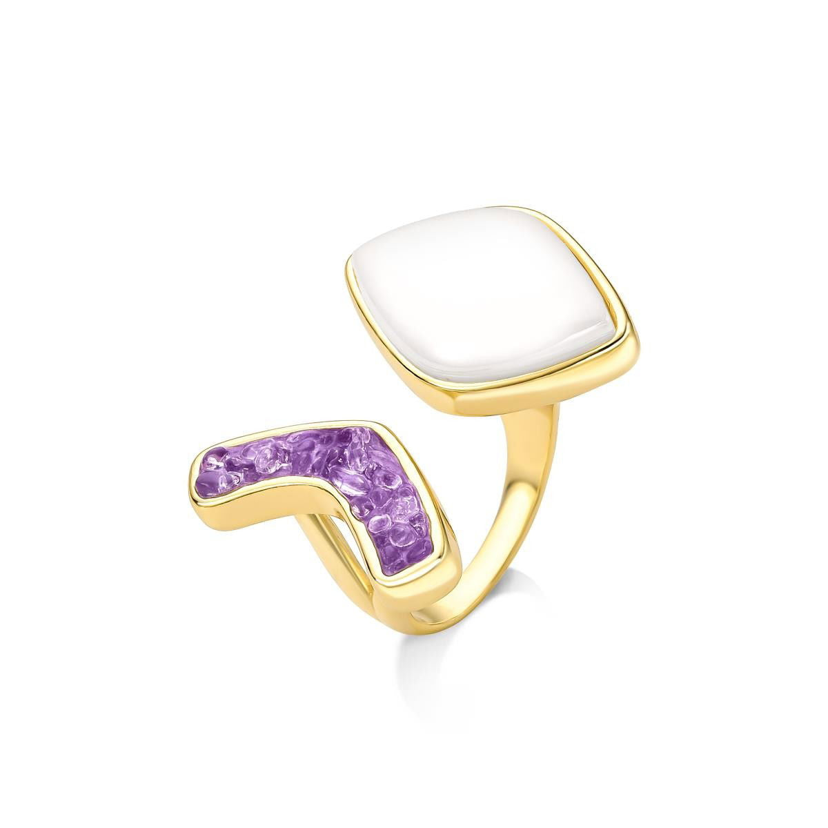 ANEL FOLHEADO A OURO