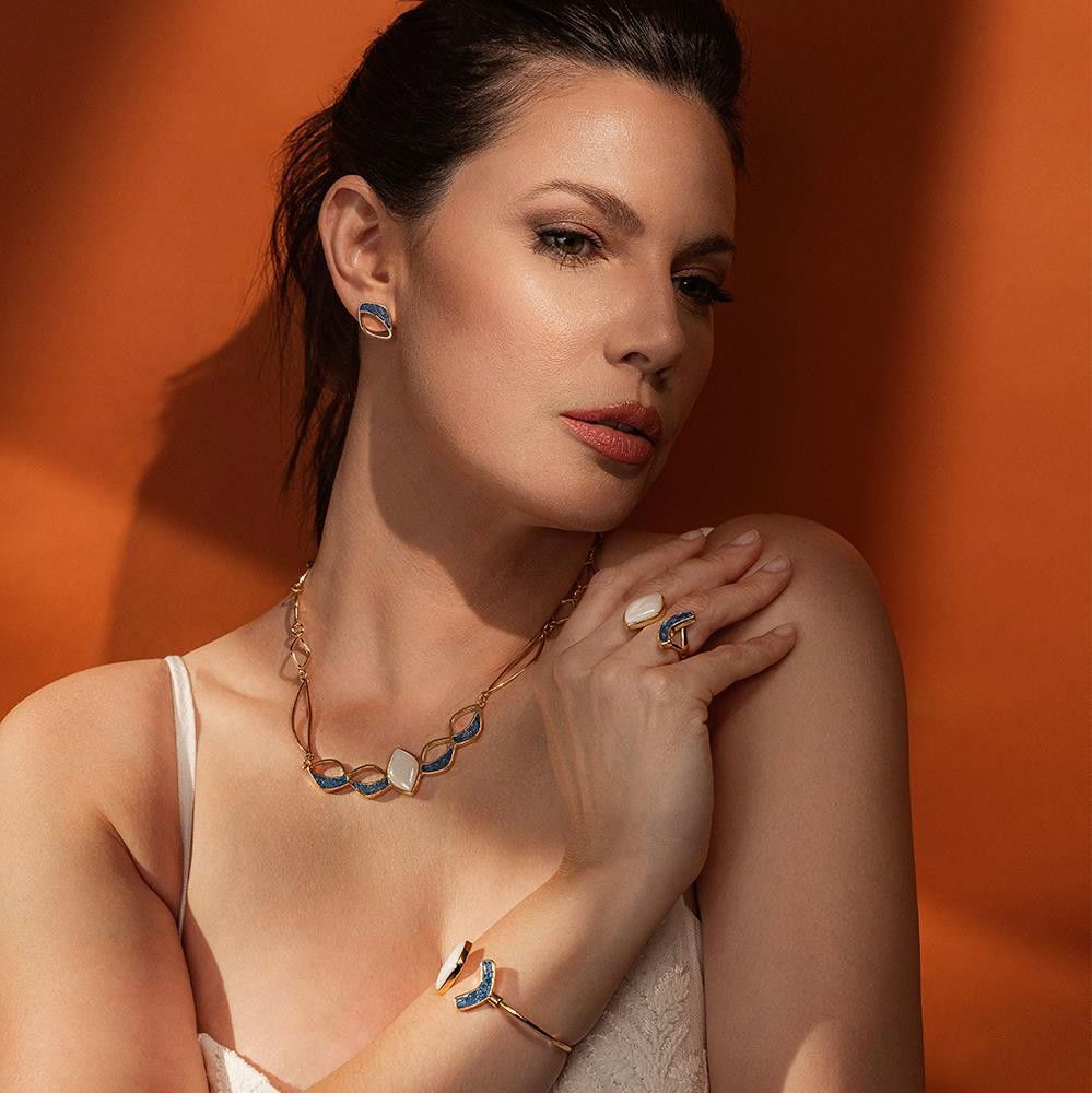 ANEL FOLHEADO A OURO