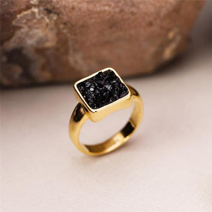 ANEL FOLHEADO A OURO