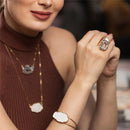 ANEL FOLHEADO A OURO