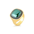 ANEL FOLHEADO A OURO E RÓDIO NEGRO COM EFEITO PEROLADO