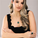 ANEL FOLHEADO A OURO E RÓDIO NEGRO