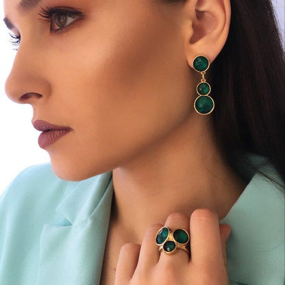 ANEL FOLHEADO A OURO E RÓDIO NEGRO