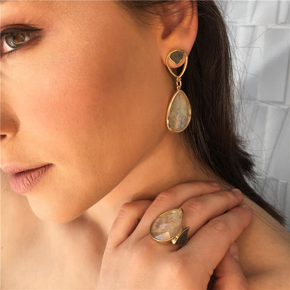 ANEL FOLHEADO A OURO E RÓDIO NEGRO