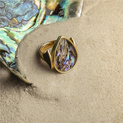 ANEL FOLHEADO A OURO E RÓDIO NEGRO