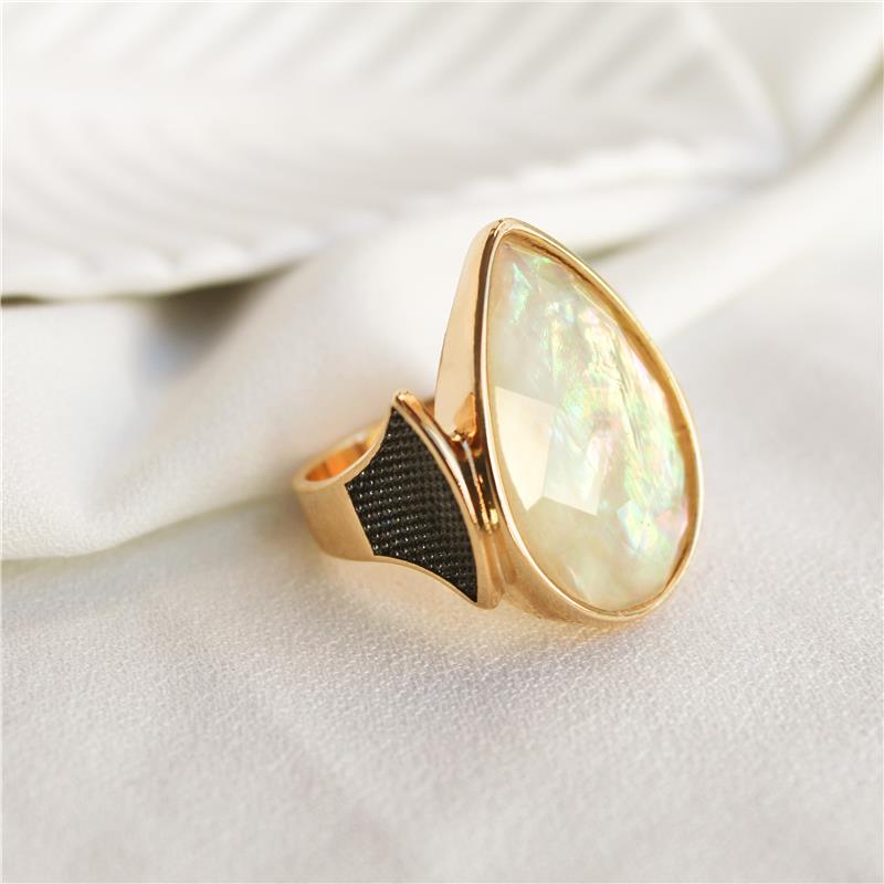 ANEL FOLHEADO A OURO E RÓDIO NEGRO