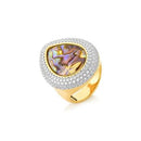 CONJUNTO FOLHEADO A OURO E RÓDIO BRANCO