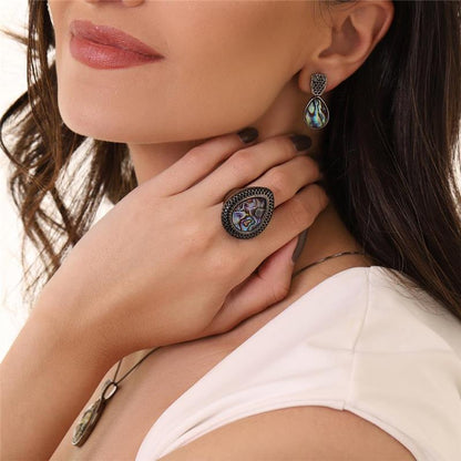 ANEL FOLHEADO A RÓDIO NEGRO