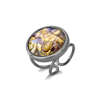 ANEL FOLHEADO A RÓDIO NEGRO