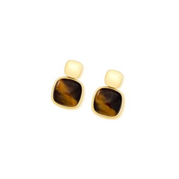 Conjunto Brilhato Pedras Naturais Brasileiras — Folheado a Ouro