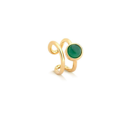 Brinco Brilhato Piercing Clássicos Folheado a Ouro