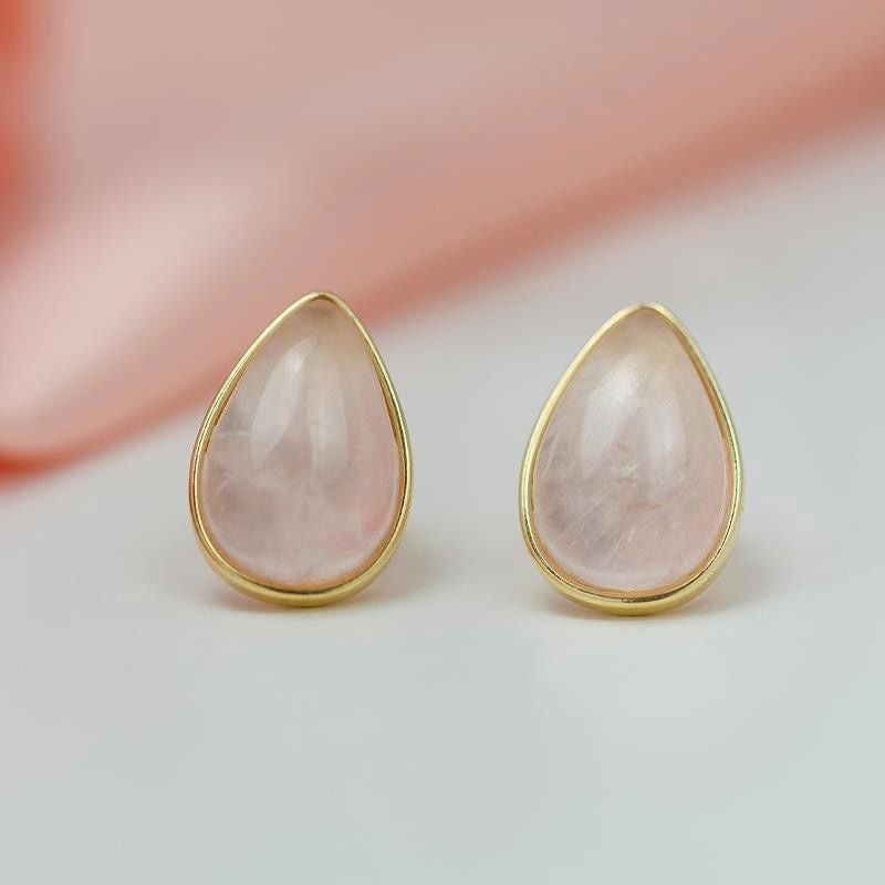 Brinco Possebon Folheado a Ouro - Pedra Natural