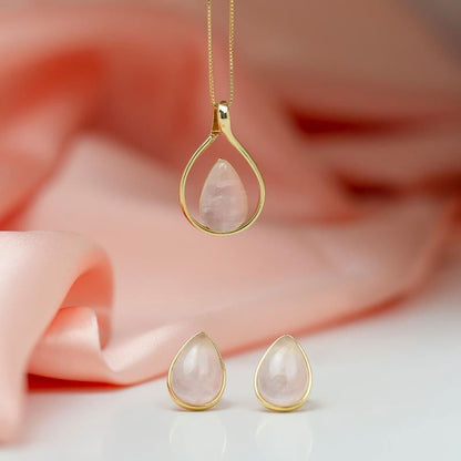 Brinco Possebon Folheado a Ouro - Pedra Natural