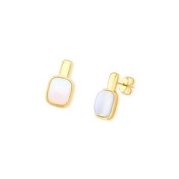 Conjunto Brilhato Pedras Naturais Brasileiras — Folheado a Ouro