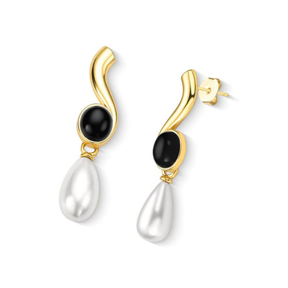 Brinco Brilhato Pedras Naturais Brasileiras — Folheado a Ouro