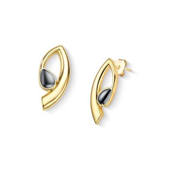 Conjunto Brilhato Pedras Naturais Brasileiras — Folheado a Ouro