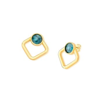Conjunto Brilhato Pedras Naturais Brasileiras — Folheado a Ouro