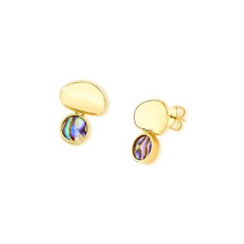 Conjunto Brilhato Pedras Naturais Brasileiras — Folheado a Ouro