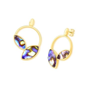 Conjunto Brilhato Pedras Naturais Brasileiras — Folheado a Ouro