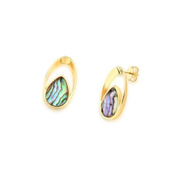 Conjunto Brilhato Pedras Naturais Brasileiras — Folheado a Ouro