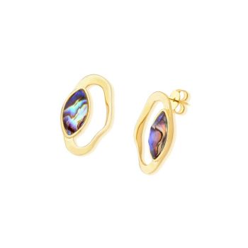 Conjunto Brilhato Pedras Naturais Brasileiras — Folheado a Ouro