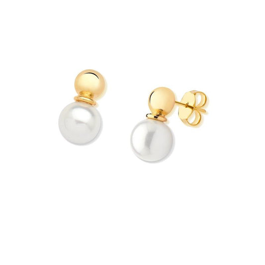 Brinco Possebon Folheado a Ouro - Pedra Natural