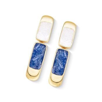 Conjunto Brilhato Pedras Naturais Brasileiras — Folheado a Ouro