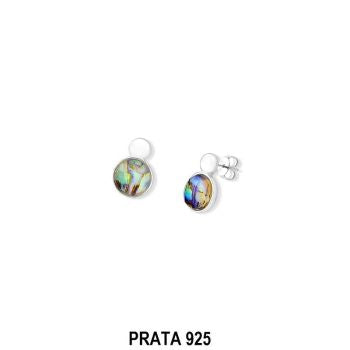 Conjunto Brilhato Pedras Naturais Brasileiras — Folheado a Prata