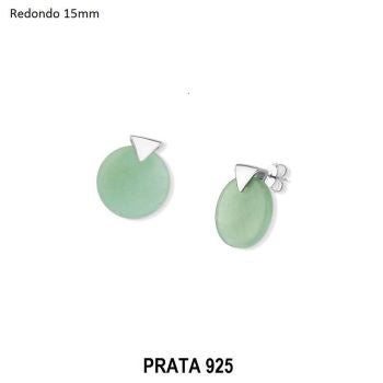 Conjunto Brilhato Pedras Naturais Brasileiras — Folheado a Prata