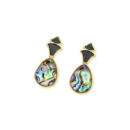 BRINCO FOLHEADO A OURO E RÓDIO NEGRO