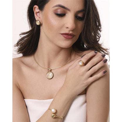 BRINCO FOLHEADO A OURO E RÓDIO NEGRO