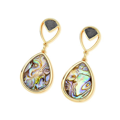 BRINCO FOLHEADO A OURO E RÓDIO NEGRO