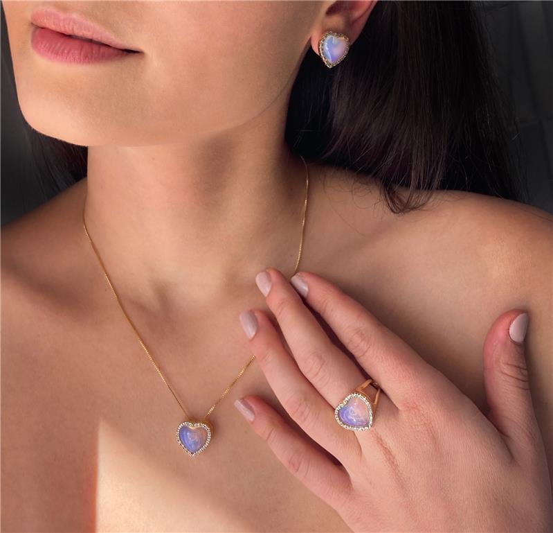 BRINCO FOLHEADO A OURO E RÓDIO BRANCO