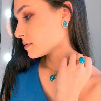 BRINCO FOLHEADO A OURO E RÓDIO BRANCO COM EFEITO PEROLADO