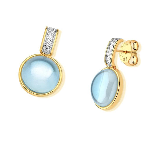 BRINCO FOLHEADO A OURO E RÓDIO BRANCO COM EFEITO PEROLADO