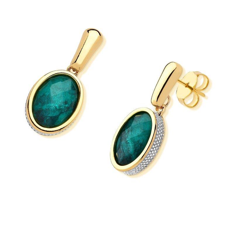 BRINCO FOLHEADO A OURO E RÓDIO BRANCO