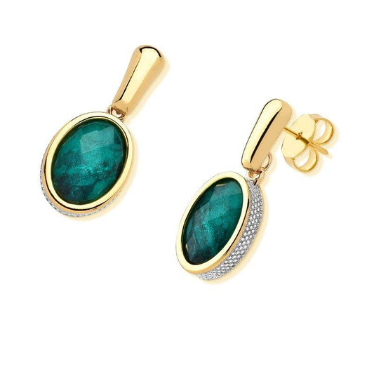 BRINCO FOLHEADO A OURO E RÓDIO BRANCO