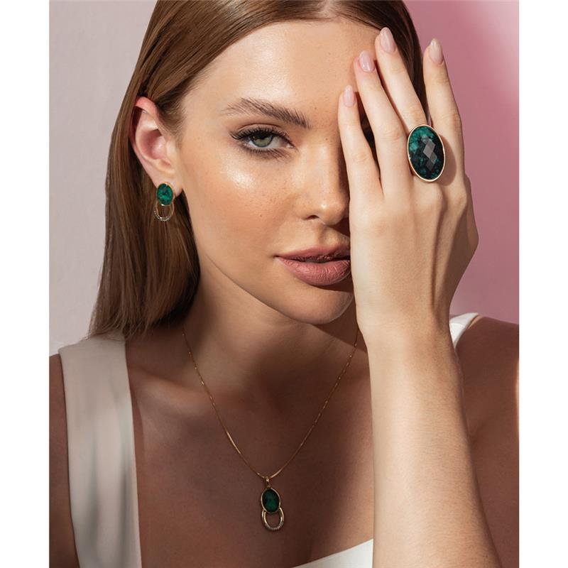 BRINCO FOLHEADO A OURO E RÓDIO BRANCO