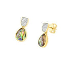 CONJUNTO FOLHEADO A OURO E RÓDIO BRANCO