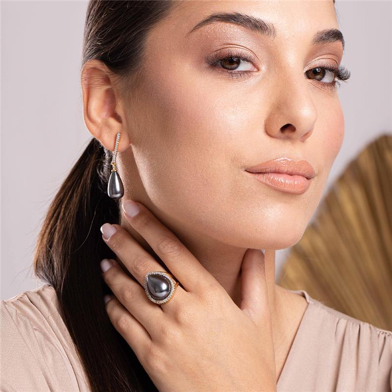 BRINCO FOLHEADO A OURO E RÓDIO BRANCO