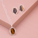 CONJUNTO FOLHEADO A PRATA