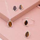 CONJUNTO FOLHEADO A PRATA