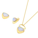 CONJUNTO FOLHEADO A OURO